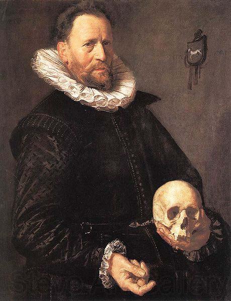 Frans Hals Portrait of a Man Holding a Skull WGA